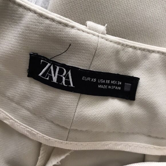 Zara High Waist Pleated Beige Cream Neutral Trousers Pants Corporate Core - XS - Picture 7 of 7